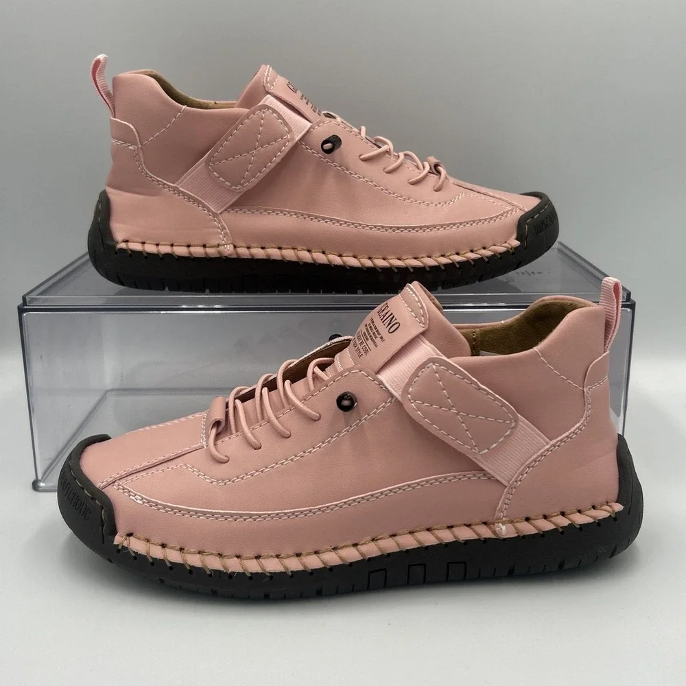 Geaino Pink Casual Ankle Boots 7/7.5 Artisan Minimalist Soft Girl Comfort Chic